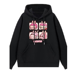 兒童親子裝連帽衛衣2025秋冬款百搭寬松加厚加絨女童一家三口上衣