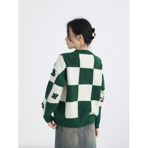 XinmonLee慵懶風聖誕綠色毛衣女秋冬季2022新款高級感超好看上衣 XinmonLee慵懶風聖誕綠色毛衣女秋冬季2022新款高級感超好看上衣