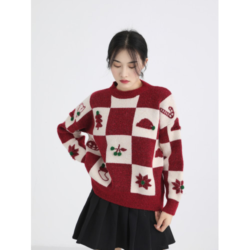 XinmonLee慵懶風聖誕綠色毛衣女秋冬季2022新款高級感超好看上衣 XinmonLee慵懶風聖誕綠色毛衣女秋冬季2022新款高級感超好看上衣