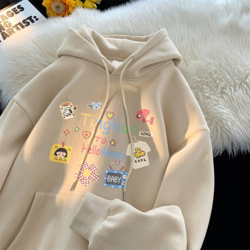 2025新款兒童寬松連帽衛衣女童秋冬季中大童洋氣加絨親子裝上衣服 2025新款兒童寬松連帽衛衣女童秋冬季中大童洋氣加絨親子裝上衣服