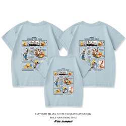 特別的親子裝一家三口母子母女裝夏裝上衣女潮2025年新款短袖t恤