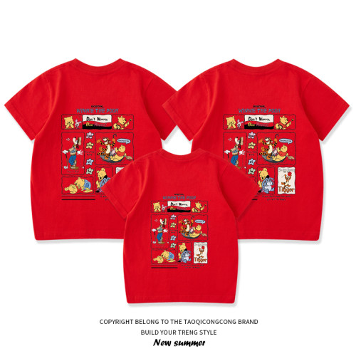 特別的親子裝一家三口母子母女裝夏裝上衣女潮2025年新款短袖t恤