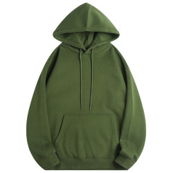 顯白聖誕綠！350G重磅牛油果綠抓絨連帽衛衣寬松休閒加絨保暖上衣