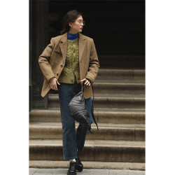 聖誕綠色麻花毛衣外套法式針織開衫秋冬小香風馬海毛軟糯上衣女厚