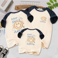 高級洋氣不一樣的親子裝夏裝一家三口四口母子母女夏款短袖T恤潮