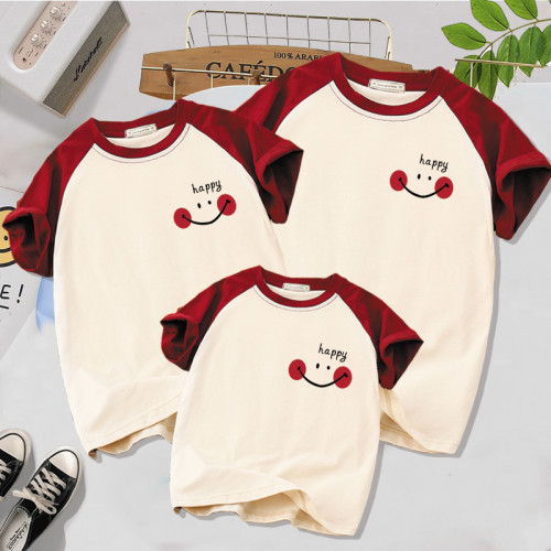 高級洋氣不一樣的親子裝夏裝一家三口四口母子母女夏款短袖T恤潮 高級洋氣不一樣的親子裝夏裝一家三口四口母子母女夏款短袖T恤潮