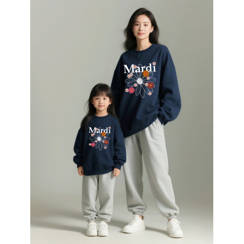 MARDI ERSHEO韓國親子裝衛衣新款一家三口休閒寬松秋冬母子母女裝 MARDI ERSHEO韓國親子裝衛衣新款一家三口休閒寬松秋冬母子母女裝