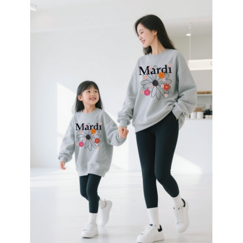 MARDI ERSHEO韓國親子裝衛衣新款一家三口休閒寬松秋冬母子母女裝 MARDI ERSHEO韓國親子裝衛衣新款一家三口休閒寬松秋冬母子母女裝