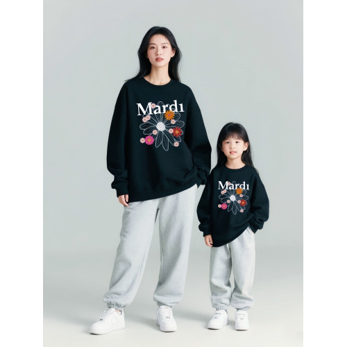 MARDI ERSHEO韓國親子裝衛衣新款一家三口休閒寬松秋冬母子母女裝 MARDI ERSHEO韓國親子裝衛衣新款一家三口休閒寬松秋冬母子母女裝