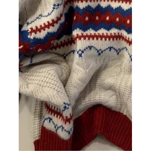 復古新年聖誕紅色毛衣女秋冬加厚寬松慵懶風打底針織衫設計感上衣