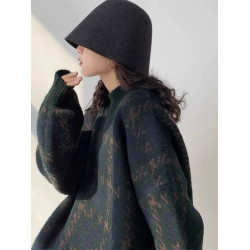 慵懶風聖誕紅色毛衣女秋冬溫柔風設計感小衆寬松冬季加厚針織上衣