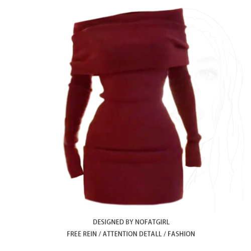 大碼胖妹妹聖誕紅戰袍紅色一字肩針織連衣裙女秋冬純欲辣妹包臀裙