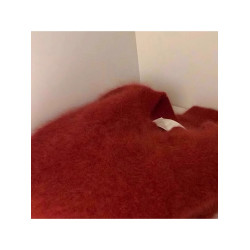 新年聖誕紅色水貂絨毛衣女秋冬高級感超好看針織衫歐貨漂亮上衣厚