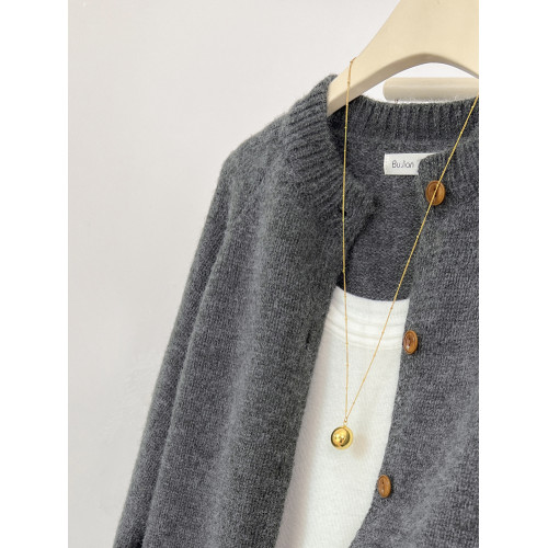 聖誕紅色圓領針織開衫女秋冬高級感氣質小香風毛衣外套超好看上衣