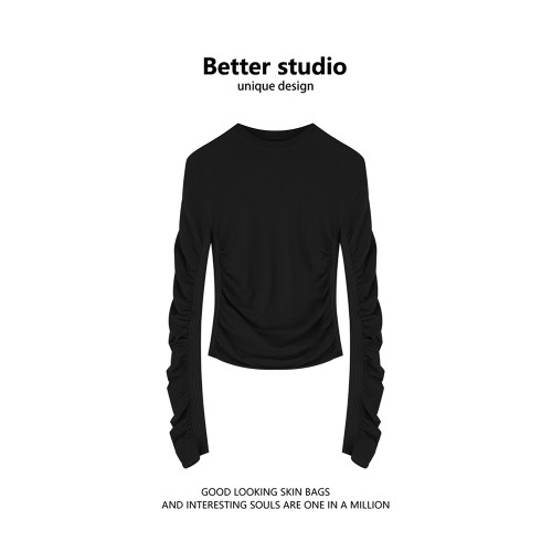 聖誕紅色針織衫女2024冬季新款設計感拼接抽皺外穿內搭修身上衣潮 聖誕紅色針織衫女2024冬季新款設計感拼接抽皺外穿內搭修身上衣潮