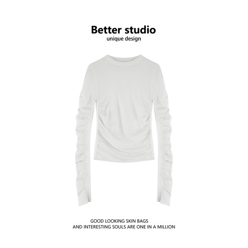 聖誕紅色針織衫女2024冬季新款設計感拼接抽皺外穿內搭修身上衣潮 聖誕紅色針織衫女2024冬季新款設計感拼接抽皺外穿內搭修身上衣潮