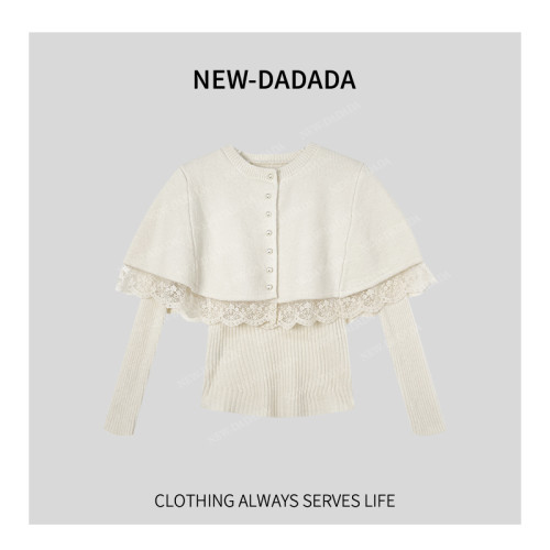 利達NEWDADA聖誕紅色鬭篷披肩毛衣女針織打底衫兩件套千金TDK3623 利達NEWDADA聖誕紅色鬭篷披肩毛衣女針織打底衫兩件套千金TDK3623