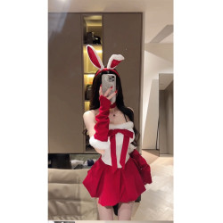 聖誕紅色穿搭辣妹花苞裙2025秋冬新款冬季小個子連衣裙裙子女裝冬