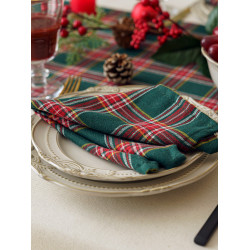 復古聖誕家庭家居氛圍餐廳桌旗墊桌布美式鄕村茶幾派對聚會餐具墊
