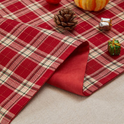 聖誕桌旗紅色節日氛圍感裝飾防水紅色喜慶復古桌布電視櫃鬭櫃蓋布