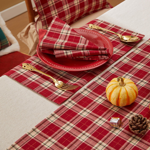 聖誕桌旗紅色節日氛圍感裝飾防水紅色喜慶復古桌布電視櫃鬭櫃蓋布 聖誕桌旗紅色節日氛圍感裝飾防水紅色喜慶復古桌布電視櫃鬭櫃蓋布