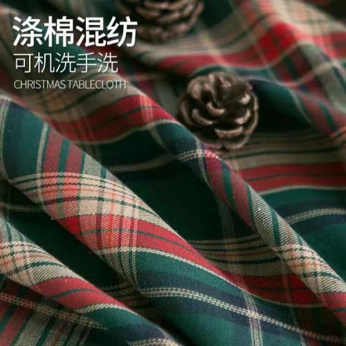 chrismas聖誕拍攝背景布氛圍感桌布裝飾道具布置格子布藝美式復古 chrismas聖誕拍攝背景布氛圍感桌布裝飾道具布置格子布藝美式復古