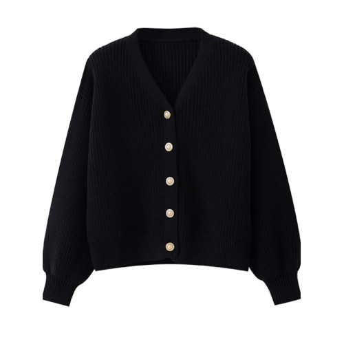 100%純棉開衫外套女短款燈籠袖寬松外穿加厚車厘子紅聖誕紅色毛衣 100%純棉開衫外套女短款燈籠袖寬松外穿加厚車厘子紅聖誕紅色毛衣