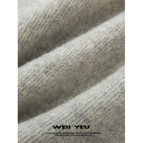 Weii Yeu氛圍感秋冬毛衣新年戰袍聖誕紅色上衣女慵懶風寬松針織衫 Weii Yeu氛圍感秋冬毛衣新年戰袍聖誕紅色上衣女慵懶風寬松針織衫