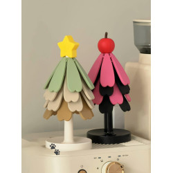 聖誕樹隔熱餐桌墊餐桌矽膠桌墊防燙耐高溫2025新款鍋墊杯墊擺件