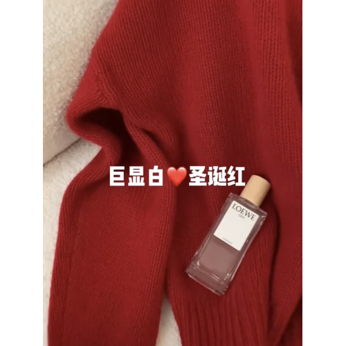 復古高級感聖誕紅色浣熊絨套頭毛衣女秋冬慵懶風本命年新年針織衫 復古高級感聖誕紅色浣熊絨套頭毛衣女秋冬慵懶風本命年新年針織衫