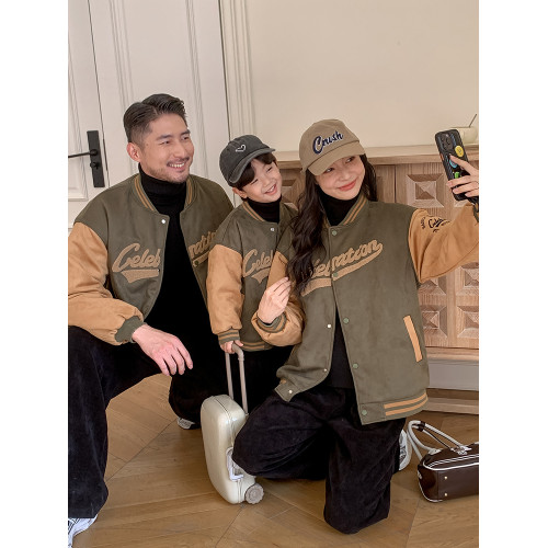 親子裝外套2025冬季韓版一家三四口夾棉棒球服棉服全家裝加厚上衣 親子裝外套2025冬季韓版一家三四口夾棉棒球服棉服全家裝加厚上衣