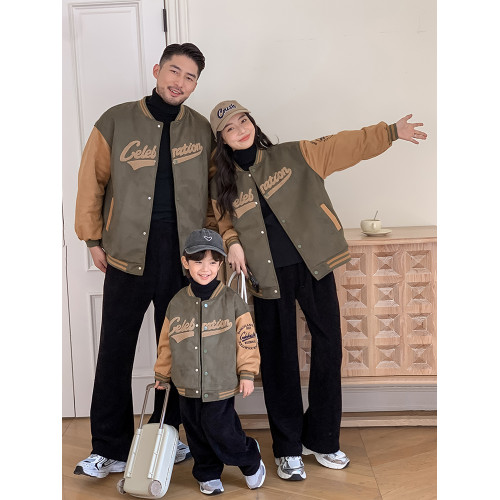 親子裝外套2025冬季韓版一家三四口夾棉棒球服棉服全家裝加厚上衣 親子裝外套2025冬季韓版一家三四口夾棉棒球服棉服全家裝加厚上衣