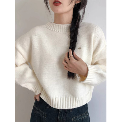 軟糯高級感聖誕紅色浣熊絨毛衣女秋冬慵懶風本命年針織衫歐貨上衣 軟糯高級感聖誕紅色浣熊絨毛衣女秋冬慵懶風本命年針織衫歐貨上衣