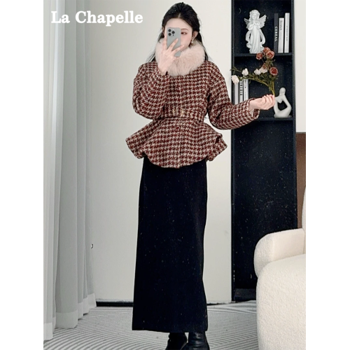 拉夏貝爾小香風羽絨服套裝女今年流行爆款小個子聖誕紅輕薄外套冬 拉夏貝爾小香風羽絨服套裝女今年流行爆款小個子聖誕紅輕薄外套冬