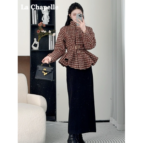 拉夏貝爾小香風羽絨服套裝女今年流行爆款小個子聖誕紅輕薄外套冬 拉夏貝爾小香風羽絨服套裝女今年流行爆款小個子聖誕紅輕薄外套冬