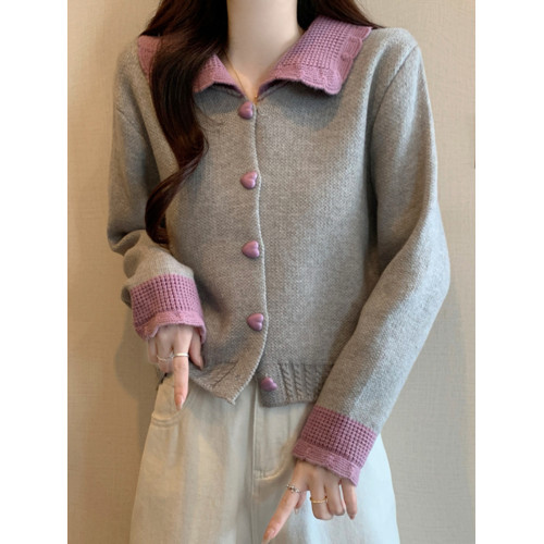 大碼小香風娃娃領聖誕紅色毛衣秋冬新款減齡針織衫胖MM短款上衣女