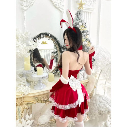 聖誕節主題服裝cosplay性感女王披風聖誕紅色大鬭篷兔女郎兔子裝 聖誕節主題服裝cosplay性感女王披風聖誕紅色大鬭篷兔女郎兔子裝