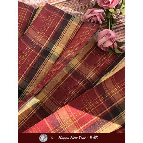 【神仙club】原創JK格裙正統學院風紅色新年款 聖誕短裙百褶裙女