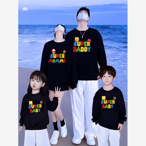 純棉美式親子裝一家三四口夏男女童短袖t恤全家母女裝兄妹不一樣 純棉美式親子裝一家三四口夏男女童短袖t恤全家母女裝兄妹不一樣