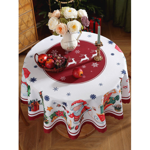 聖誕節桌布節日氛圍布置家庭聚餐套裝防水提花蝴蝶結聖誕樹圖案 聖誕節桌布節日氛圍布置家庭聚餐套裝防水提花蝴蝶結聖誕樹圖案