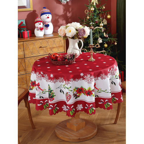 聖誕節桌布節日氛圍布置家庭聚餐套裝防水提花蝴蝶結聖誕樹圖案 聖誕節桌布節日氛圍布置家庭聚餐套裝防水提花蝴蝶結聖誕樹圖案
