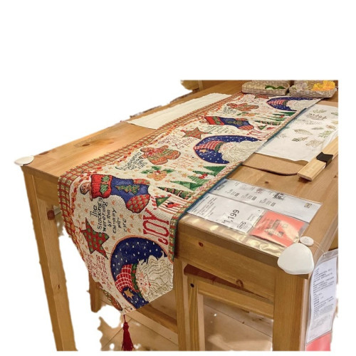 出口歐式美式聖誕節桌旗長條復古高級感節日喜慶茶幾桌旗布 出口歐式美式聖誕節桌旗長條復古高級感節日喜慶茶幾桌旗布