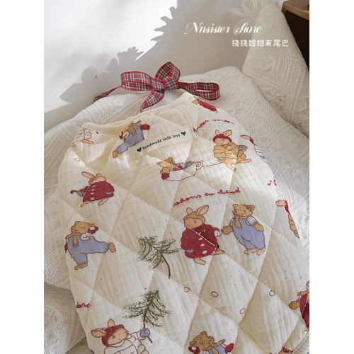 秋冬季純棉衣寵物馬甲貓咪衣服家居服開衫新年節泰迪狗狗保暖背心