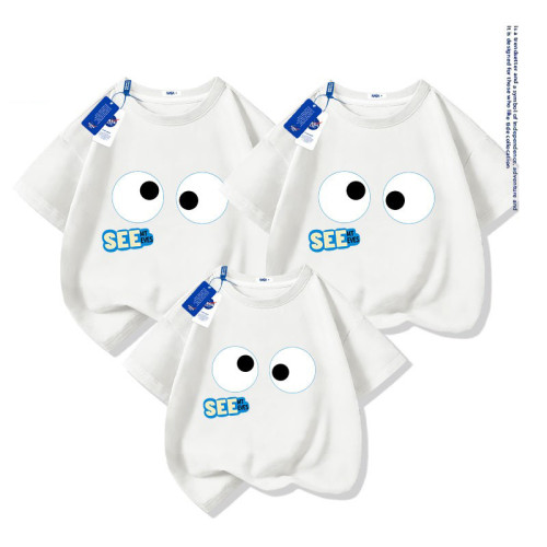 純棉親子裝一家三口四口短袖t恤薄2025新款夏天母子裝全家裝園服 純棉親子裝一家三口四口短袖t恤薄2025新款夏天母子裝全家裝園服