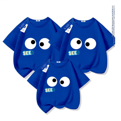 純棉親子裝一家三口四口短袖t恤薄2025新款夏天母子裝全家裝園服 純棉親子裝一家三口四口短袖t恤薄2025新款夏天母子裝全家裝園服