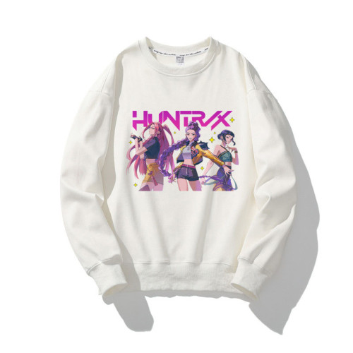 獵魔女團KPop Demon Hunters印花薄款長袖衛衣男女兒童韓風親子裝