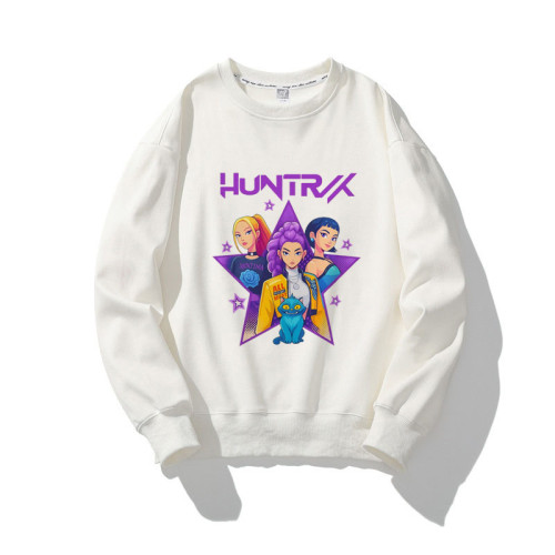 獵魔女團KPop Demon Hunters印花薄款長袖衛衣男女兒童韓風親子裝