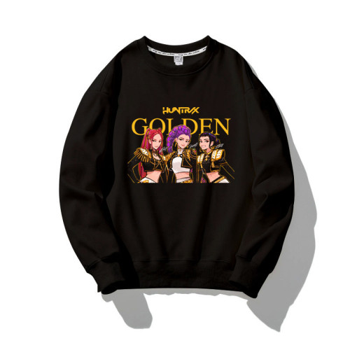 獵魔女團KPop Demon Hunters印花薄款長袖衛衣男女兒童韓風親子裝