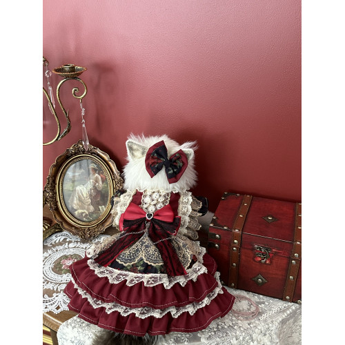 AW寵物聖誕節金色華年小型犬狗狗博美新年戰袍貓咪輕奢公主宮廷風 AW寵物聖誕節金色華年小型犬狗狗博美新年戰袍貓咪輕奢公主宮廷風