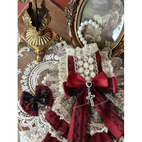 AW寵物聖誕節金色華年小型犬狗狗博美新年戰袍貓咪輕奢公主宮廷風 AW寵物聖誕節金色華年小型犬狗狗博美新年戰袍貓咪輕奢公主宮廷風